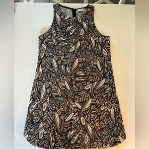 Dainty hooligan, feather print short sleeve dress, size small